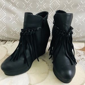 Sbicca Vintage Collection Fringe Ankle Boots
